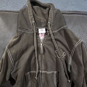 Womens True Religion Zip Up Hoodie